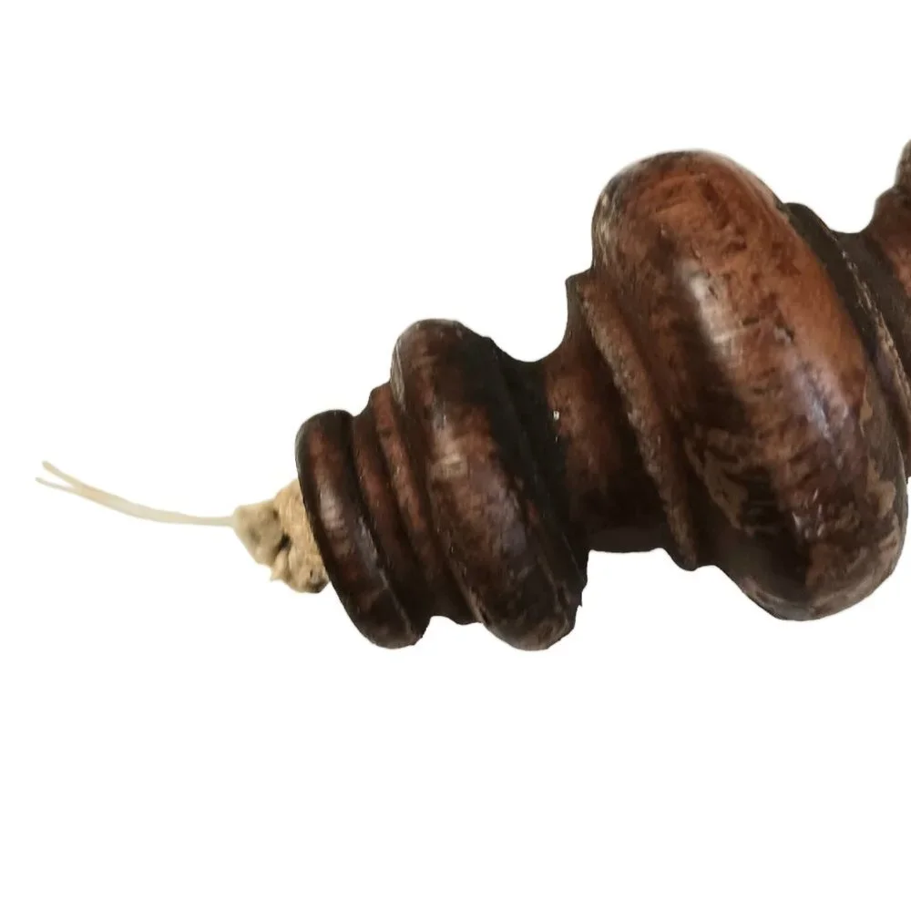 Carved Hardwood Spindle Beads Wall Decor Outdoor Yard Art